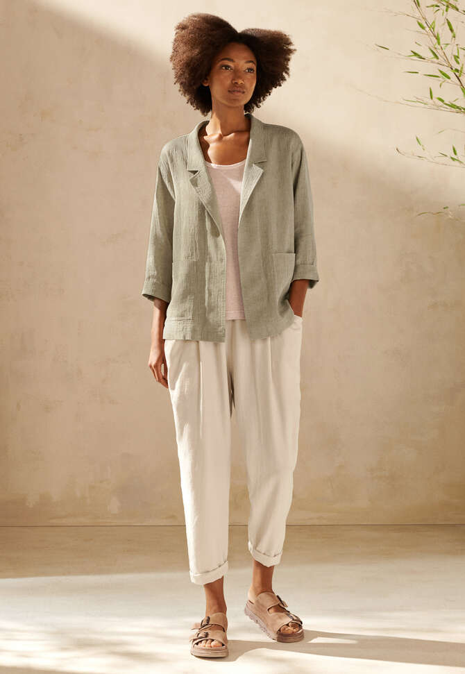 Verschlusslose Jacke, Zartes Salbeigr&uuml;n, completeTheLook