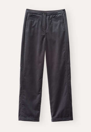 Hose mit geradem Bein, Kohlschwarz, webstill