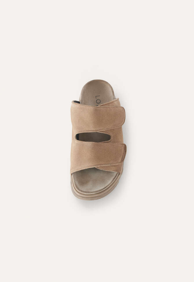 Sandale mit Klettriemen, Taupe, completeTheLook