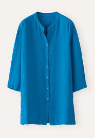Bluse mit gekn&ouml;pften Seiten, Tiefes Marineblau, webstill