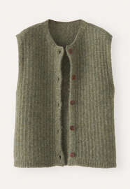 &Auml;rmelloser Cardigan, Khaki, webstill