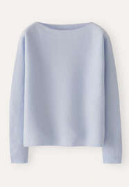 Kastiger Pullover, Gefrostetes Blau, webstill