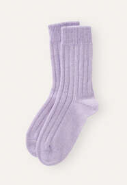 Gerippte Socken, Lavendel, webstill