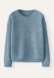Pullover mit strukturierten Streifen, Denimblau, webstill