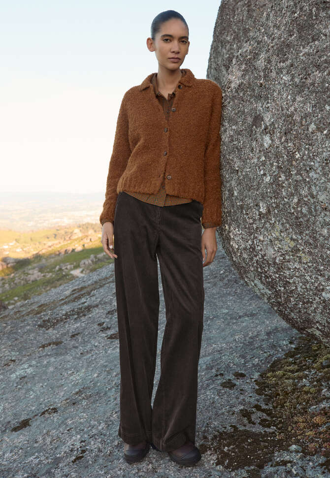 Cardigan mit Kragen, Zimt, completeTheLook