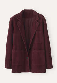 Jacke mit aufgesetzten Taschen, Zwetschge, webstill