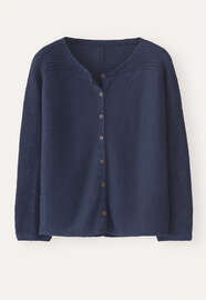 Cardigan mit Dolman-&Auml;rmeln, Blau/Schwarz, webstill