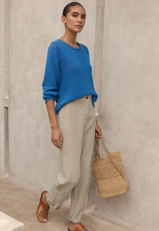 Jeans mit schmalem Bein, Blasses Taupe, completeTheLook