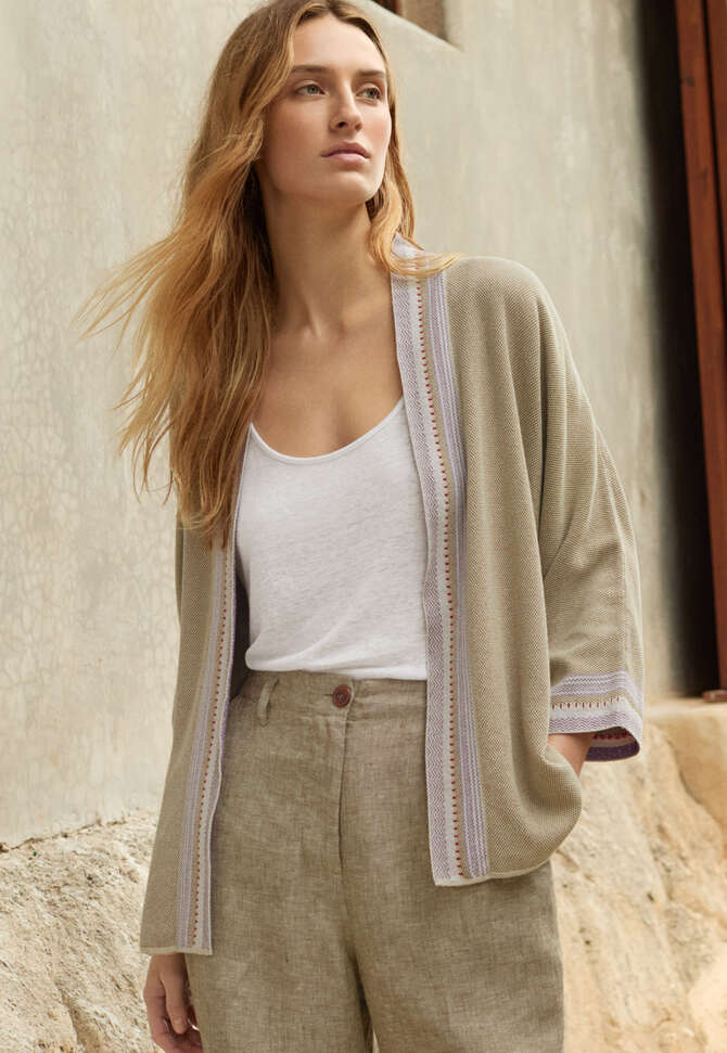 Jacquard-Cardigan, Kiesel, completeTheLook
