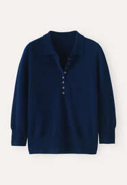 Pullover mit Kragen, Mitternacht, webstill