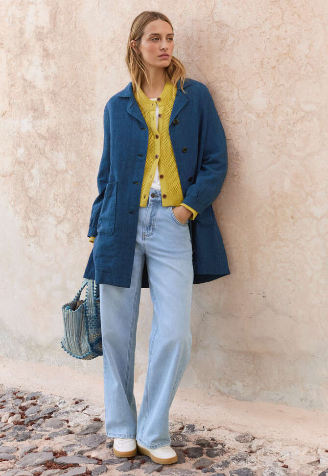 Cardigan im Korbmuster, Sonnengelb, completeTheLook