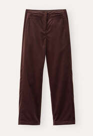 Hose mit geradem Bein, Portwein, webstill
