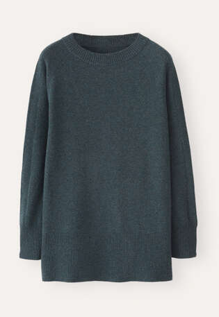 Pullover mit Raglan&auml;rmeln, Petrol-Schiefer, webstill