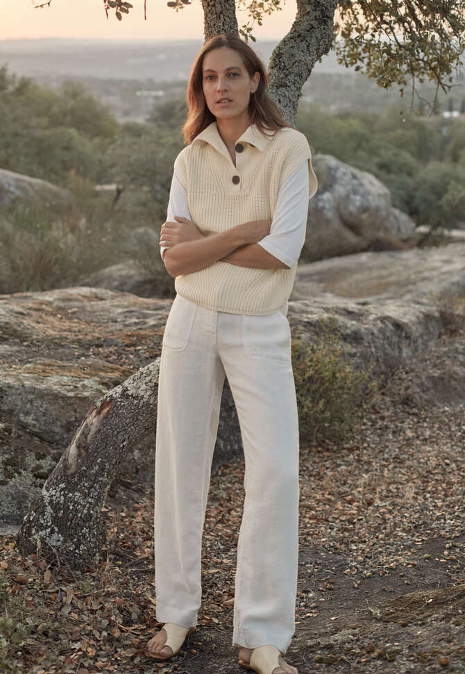 &Auml;rmelloser Pullover, Creme, completeTheLook