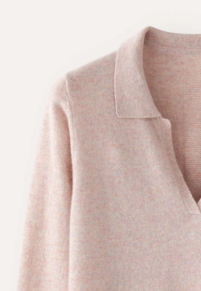 Pullover mit Kragen, Rosa/Rehbraun, completeTheLook