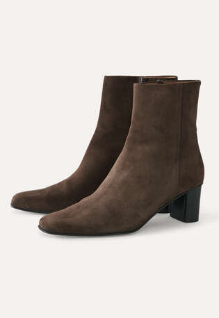 Stiefel mit Absatz, Walnuss, webstill