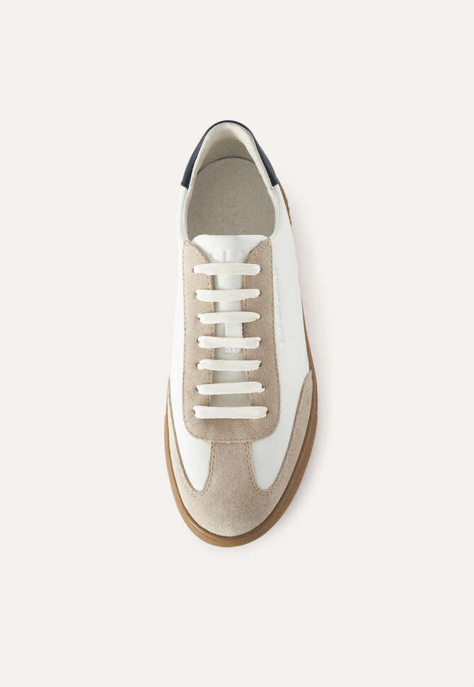 Sneaker mit Gummisohle, Wei&szlig;/Stein, completeTheLook