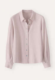 Bluse mit geschwungenen &Auml;rmeln, Orchideenrosa, webstill