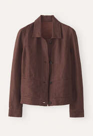 Kastige Jacke, Rostbraun, webstill