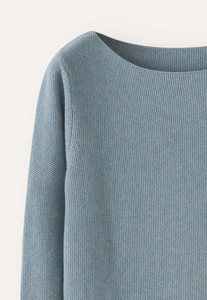 Pullover mit U-Boot-Ausschnitt, Aqua/Denim, completeTheLook