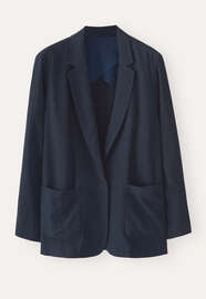 Blazer mit aufgesetzten Taschen, Mitternacht, webstill