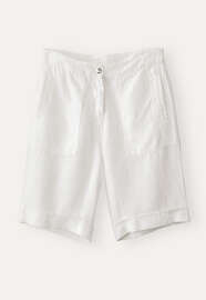Entspannte Shorts, Wei&szlig;, webstill