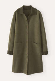 Wollwalk-Coatigan, Khaki, webstill
