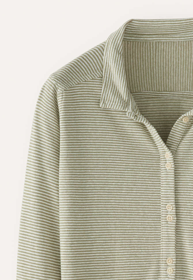 Gestreiftes Shirt, Salbei/Wei&szlig;, completeTheLook