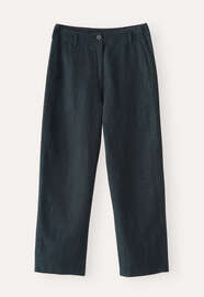 Barrel-Leg-Hose, Dunkles Petrol, webstill