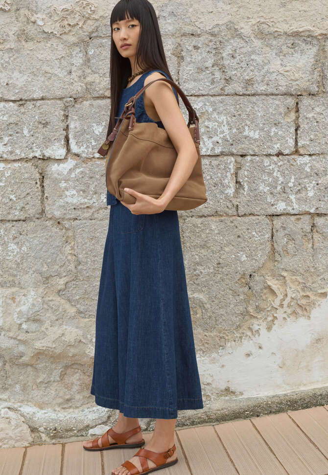 Indigo-gef&auml;rbte Culotte, Dunkles Denimblau, completeTheLook