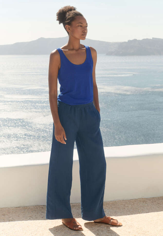 Hose mit weitem Bein, Dunkles Denimblau, completeTheLook