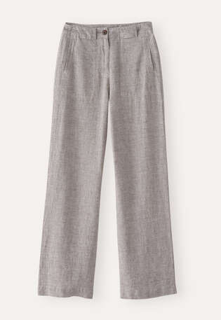 Hose mit geradem Bein, Nerzbraun, webstill