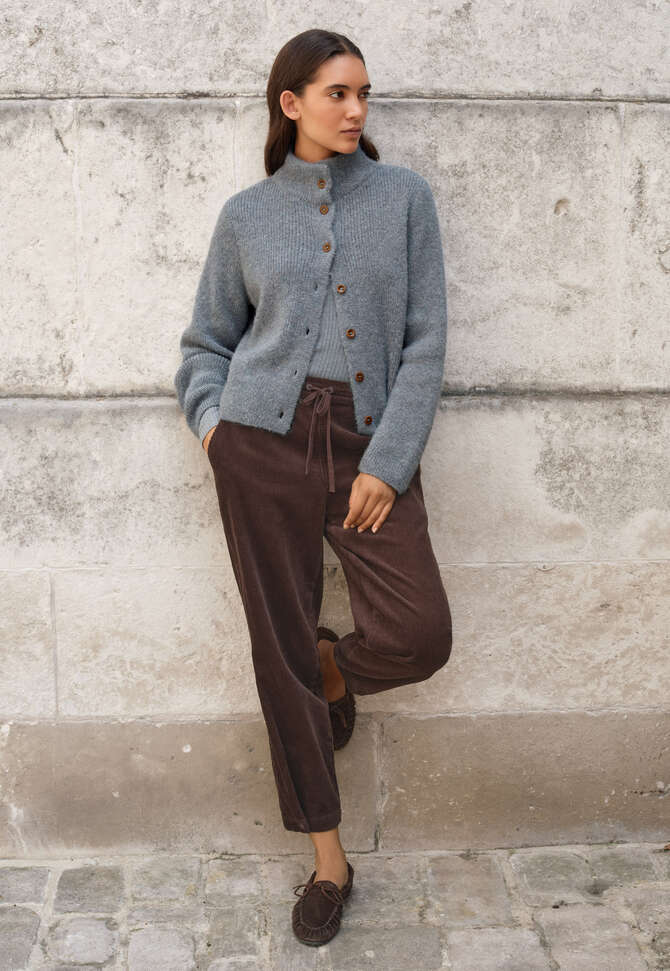 Korbmuster-Cardigan, Frostiges Petrol, completeTheLook