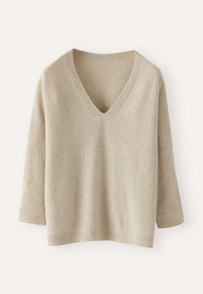 V-Ausschnitt-Pullover, Nebliges Salbei, completeTheLook