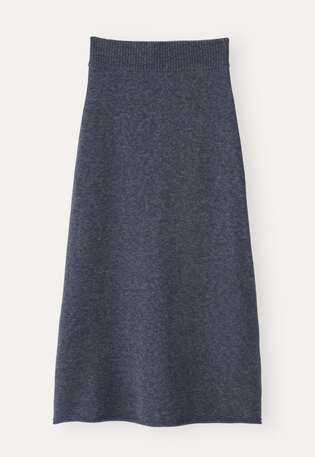 Strickrock, Denimblau, webstill