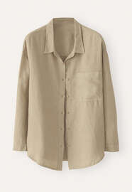 Overshirt aus Leinen, Gewaschenes Farngr&uuml;n, webstill