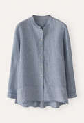 Gestreifte Bluse, Indigo/Creme, webstill