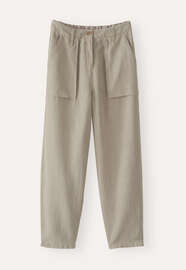 Hose mit schmal zulaufendem Bein, Nerz, webstill