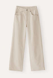 Jeans mit geradem Bein, Pergament, webstill