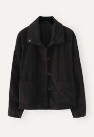 Cordjacke, Kohlschwarz, webstill