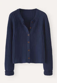 Gerippter Cardigan, Tinte-Navy, webstill