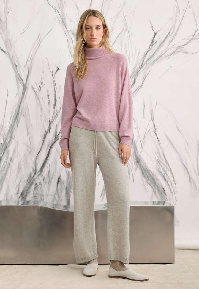 Rollkragenpullover, Zartes Orchideenrosa, completeTheLook