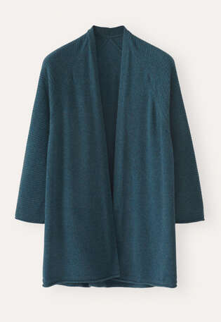 Cardigan im Kimono-Stil, Aquamarin, webstill