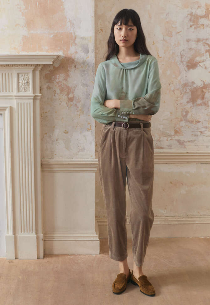 Bundfaltenhose, Taupe/Braun, completeTheLook