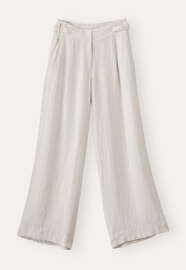 Hose mit weitem Bein, Eisgrau, webstill