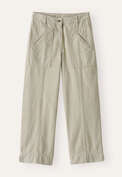 K&uuml;rzere Hose mit Nahtdetail, Salbeigrau, webstill