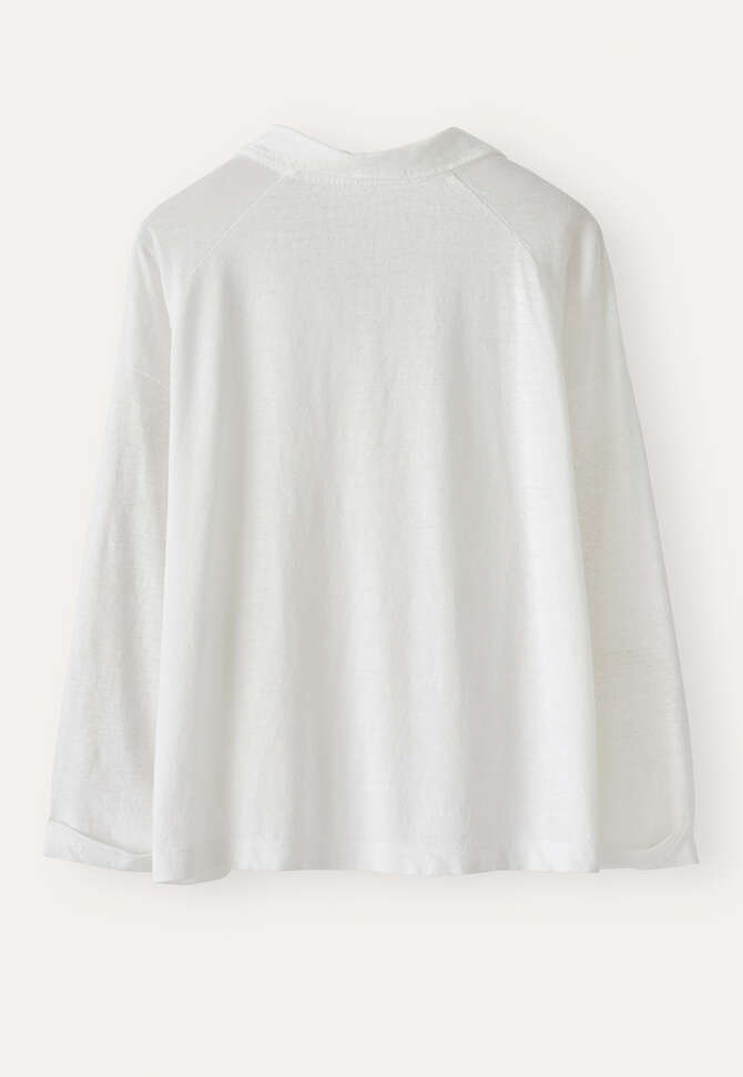 Jersey-Polo-Oberteil, Wei&szlig;, completeTheLook
