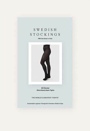 Halbtransparente Strumpfhose, Fast Schwarz, webstill