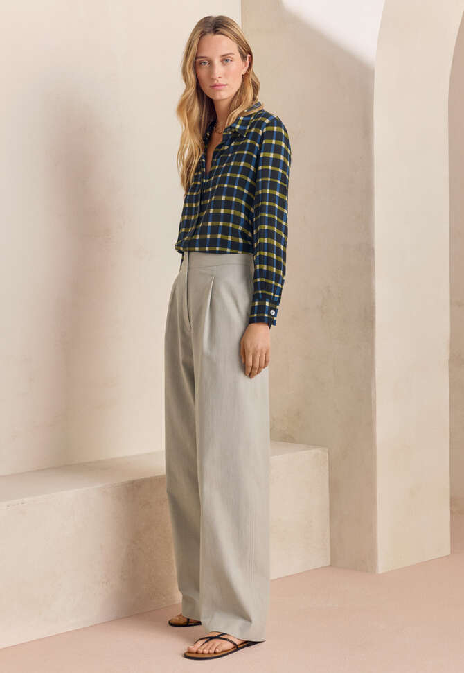 Bedruckte Bluse, Tinte/Waldgr&uuml;n, completeTheLook