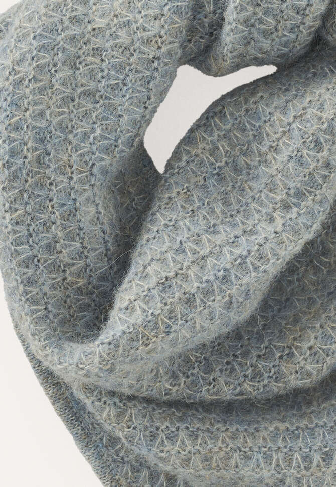 Dreieckiger Fangmuster-Schal, Frostiges Blau, completeTheLook